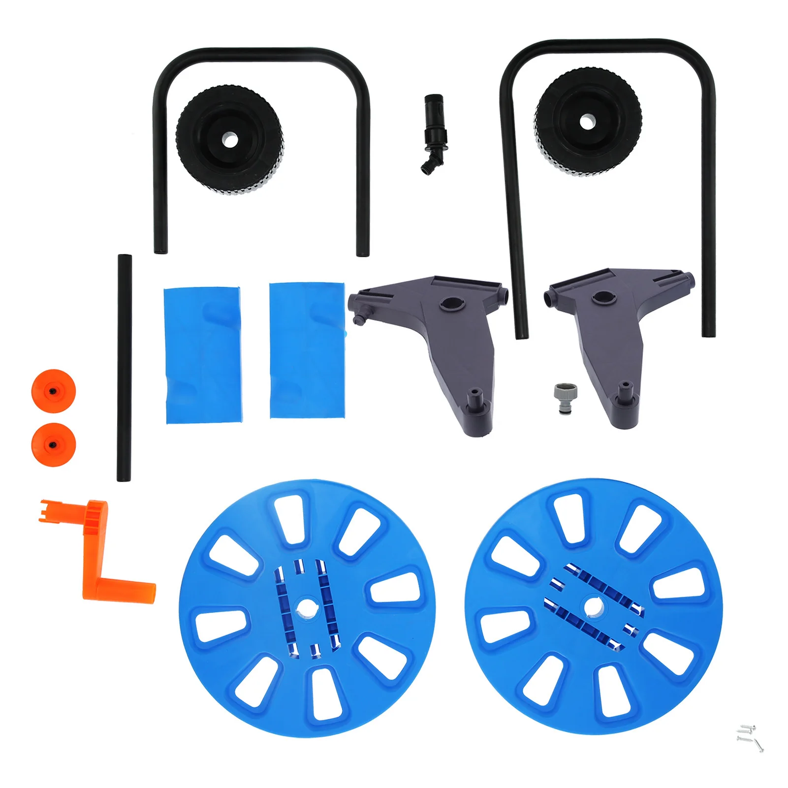 Carro de carrete de manguera de jardín para patio, césped, jardín Pastoral, portátil, estante de almacenamiento de tubería de agua de empuje manual, almacenamiento de manguera G1/2 de 50m