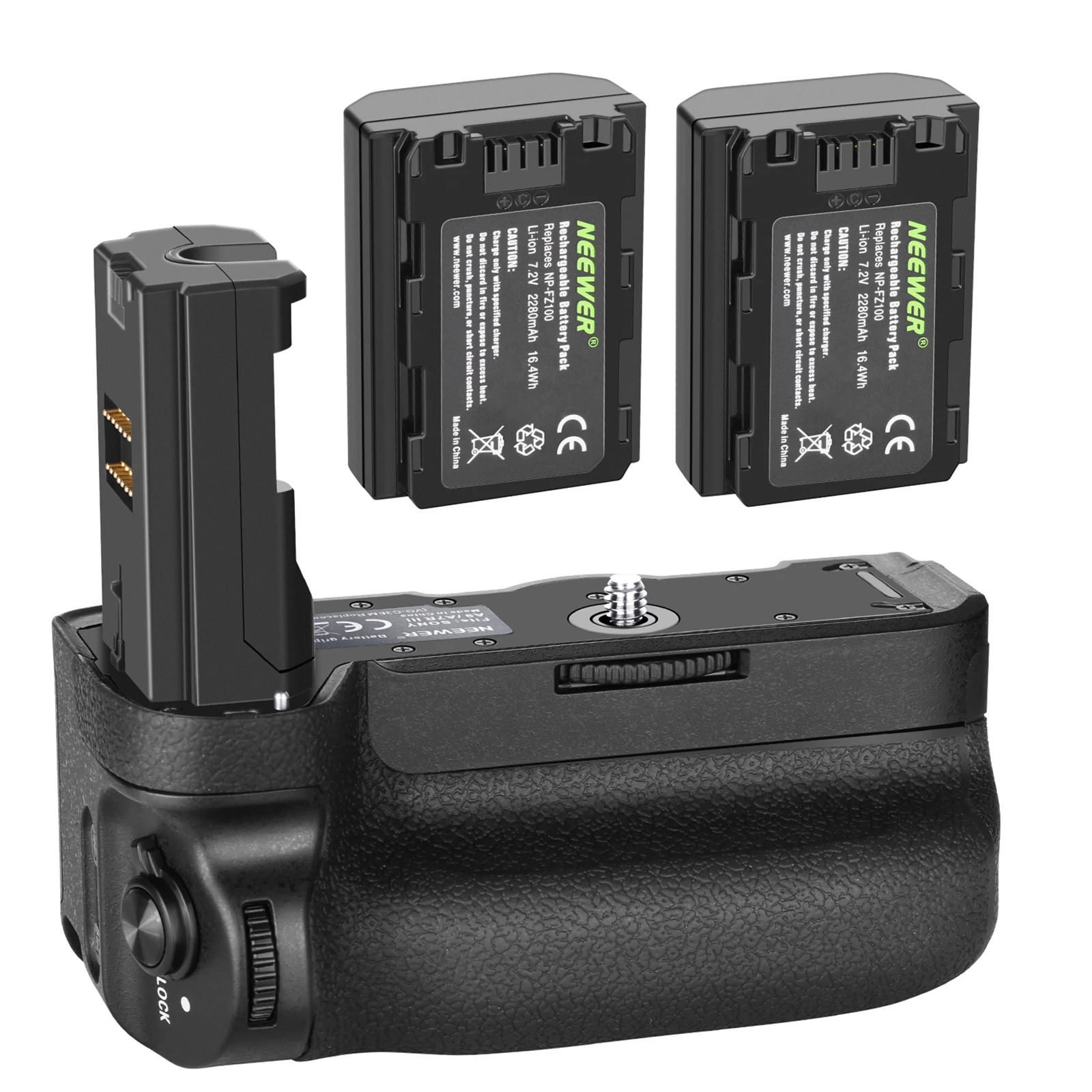 

Neewer Vertical Battery Grip for Sony A9 A7III A7RIII Cameras, Replacement for Sony VG-C3EM with 2 Rechargeable Li-ion Battery