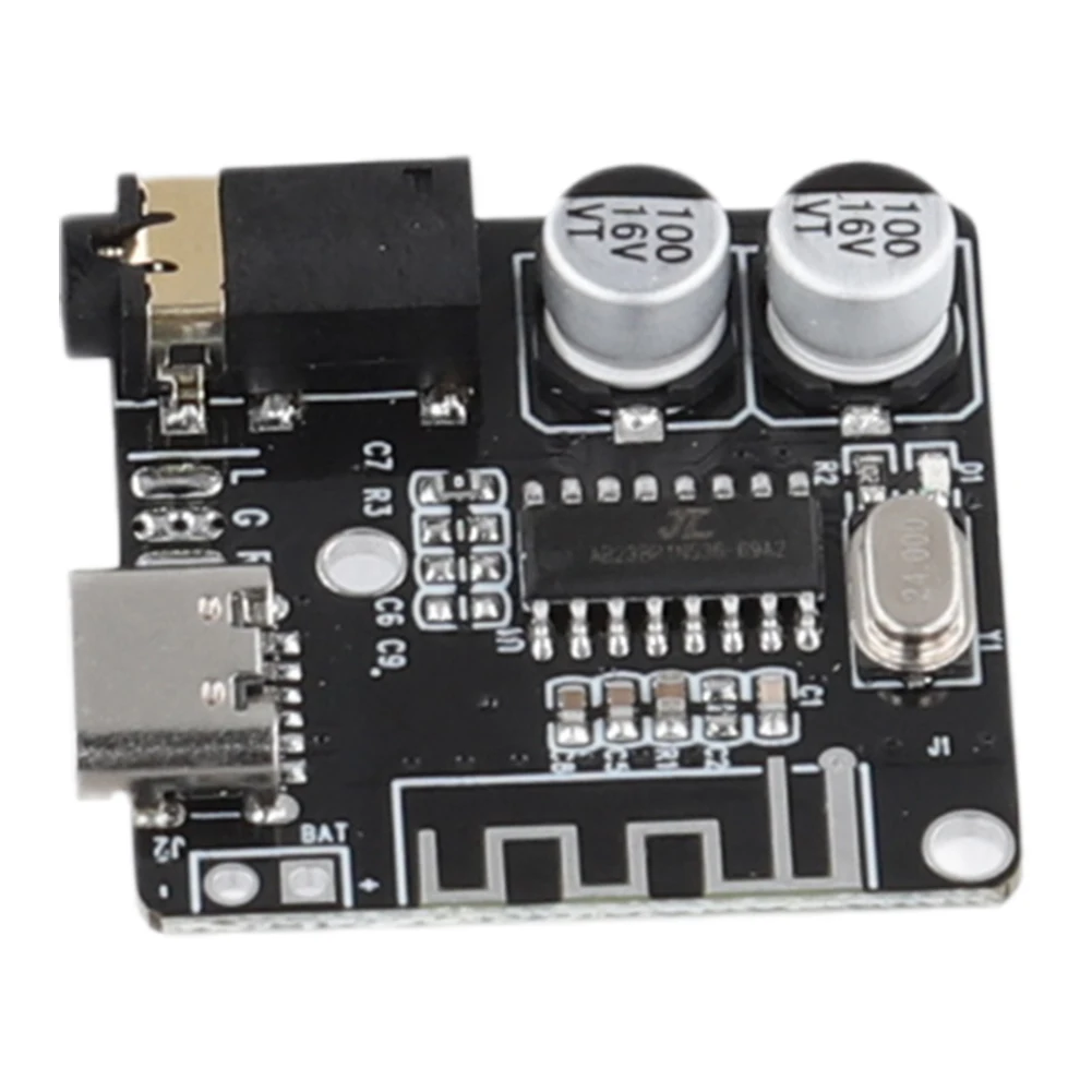 1-20pcs Audio Receiver Board Bluetooth 5.0 MP3 Lossless Decoder Board 3.7-5V AUX Type-C Wireless Stereo Music Module for DIY Kit