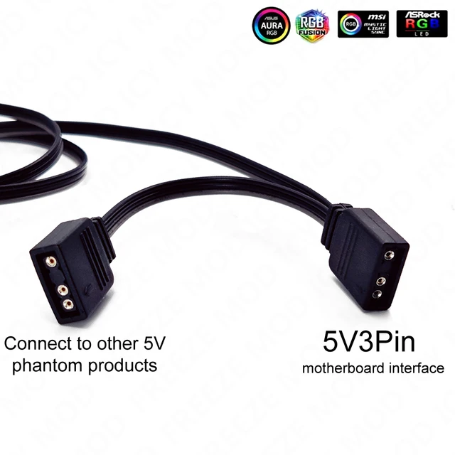 DRGB 5V3PIN Cable JST Adapter Converter Splitter 1-2 Wiring Symphony Light MOBO AURA ARGB Male Interface Gamers MOD for Phanteks 4