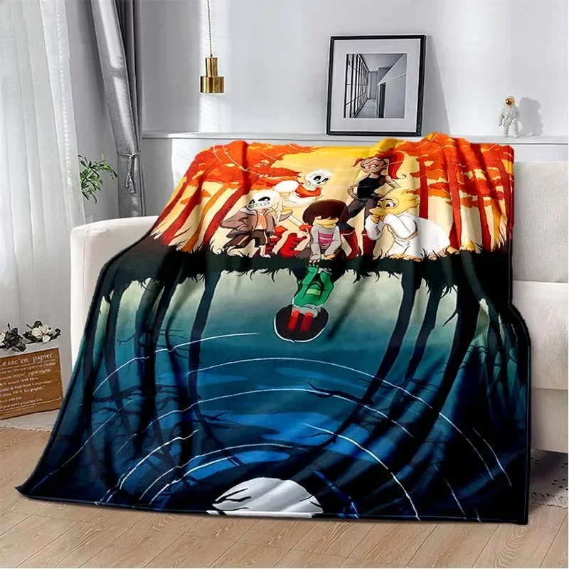 Undertale Collage Blankets Sofa Cover Fleece Anime Plaid Multi-functionWarm Throw Blankets for Home Outdoor Bedding Throws 6