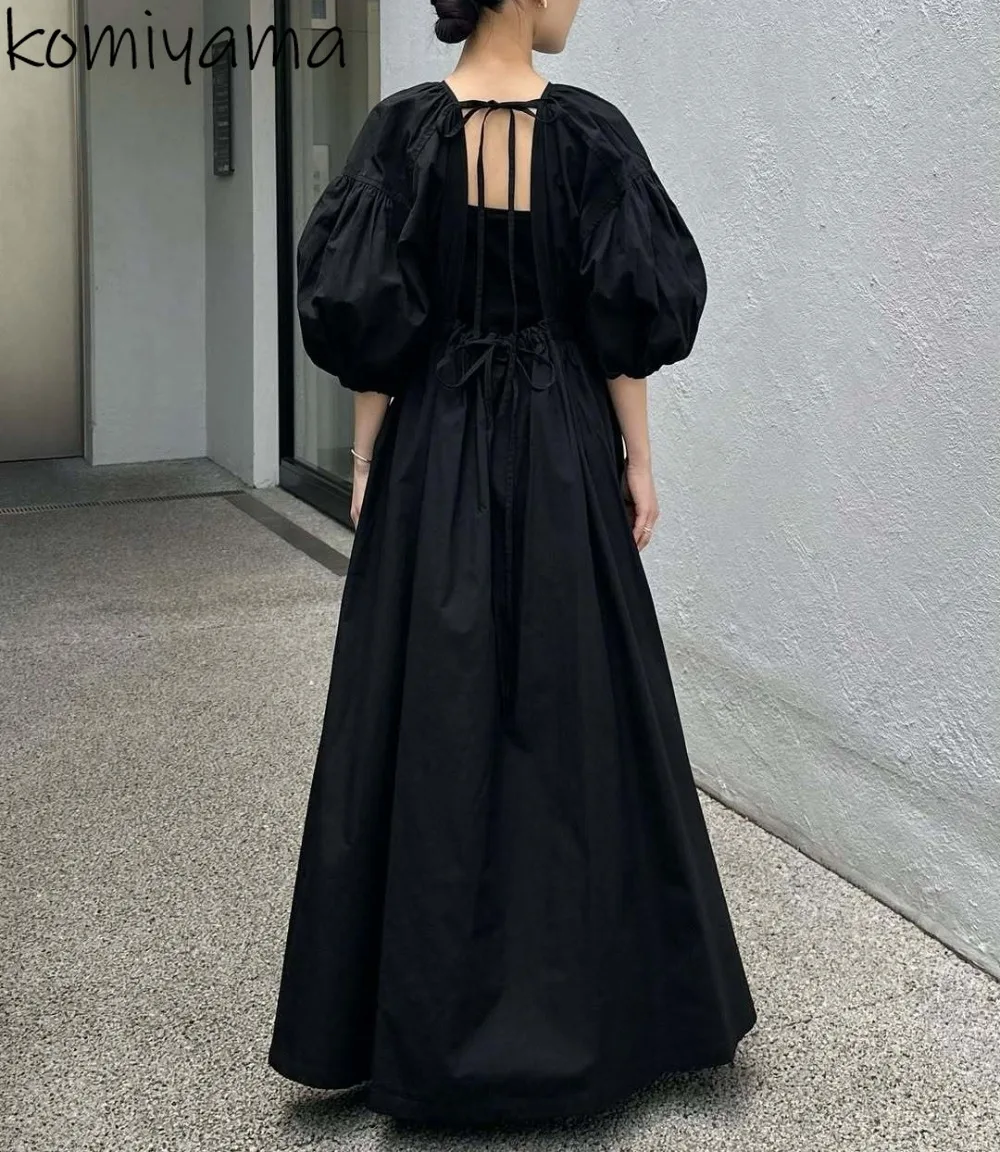 Why the Lace-Up Backless Pleated Bubble Sleeve Dress Is the Ultimate Formal  Dress Japan Choice