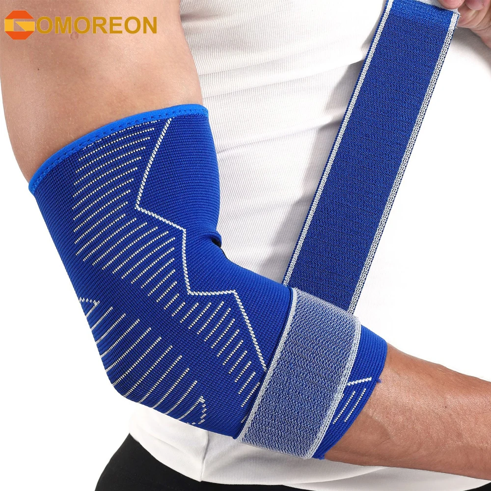 

GOMOREON 1Pcs Fitness Elbow Brace Compression Support Sleeve for Tendonitis, Tennis Elbow, Golf Elbow Treatment