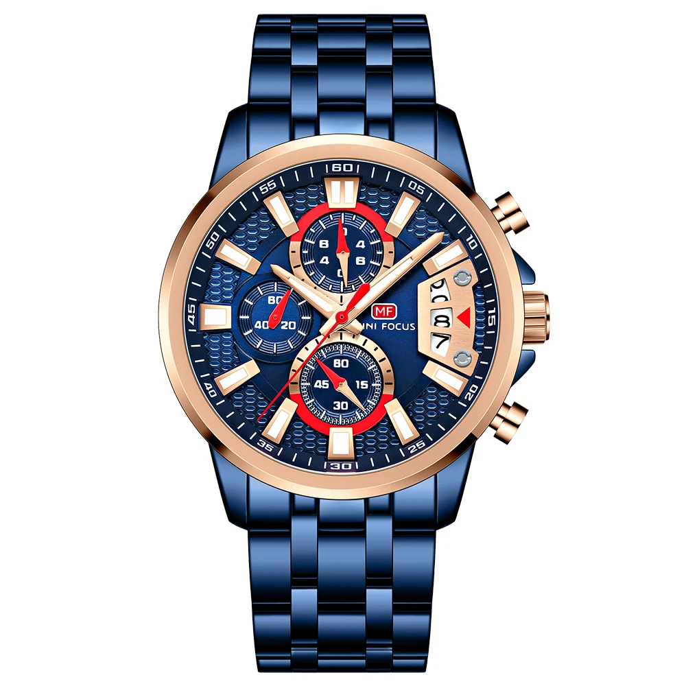 MINI FOCUS quartzhorloge voor heren Waterdicht_voghion.com