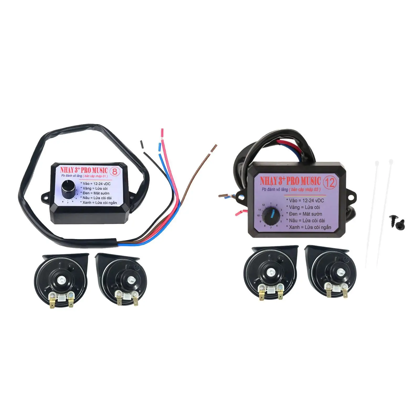 Generic 12V Car Electric Horn Controller Set Durable Vehicles Accessories