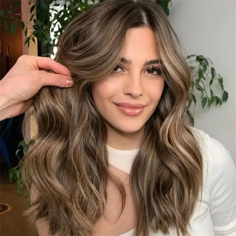 26inch 180%Density Highlight Blond 5x5 Silk Base Wave Jewish Human BabyHair HD Lace wig European Hair Preplucked Glueless