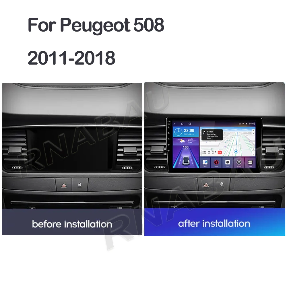ȵ̵ 14 CarPlay ڵ 4G + WiFi DSP For Peugeot 508 2011-2018   Ƽ̵  ÷̾ ׺̼ GPS ׷ 2 din DVD