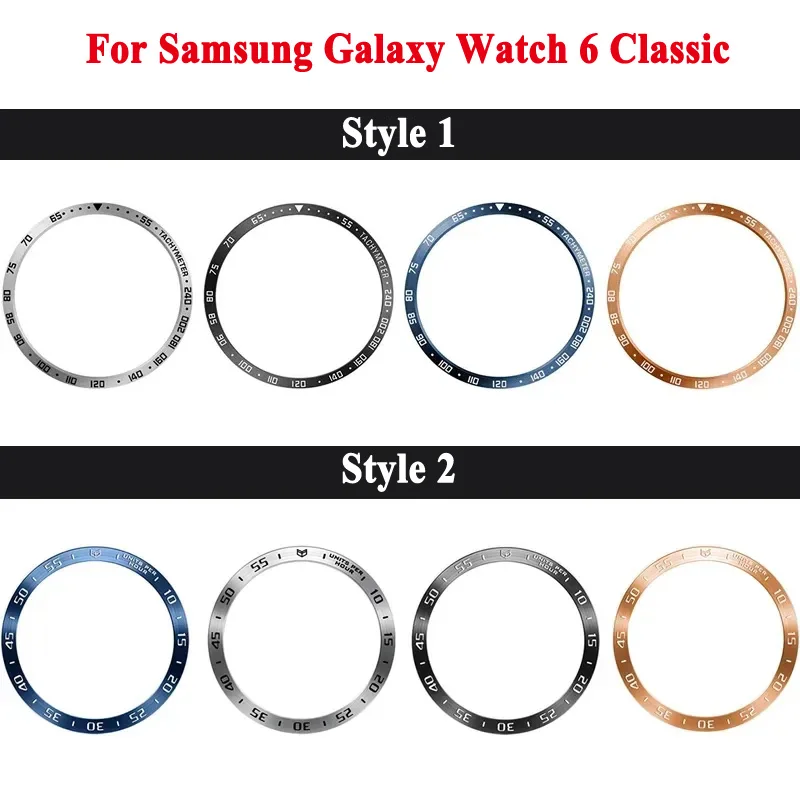 

Металлическая рамка для смарт-часов Samsung Galaxy watch 6 Classic, 43 мм, 47 мм