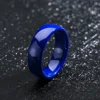 Bague en céramique 6 mm unisexe pour homme et femme, noire, blanche, verte, bleue, violette, simple, alliance de mariage, bague de promesse, bague pour le pouce, assortie, hypoallergénique