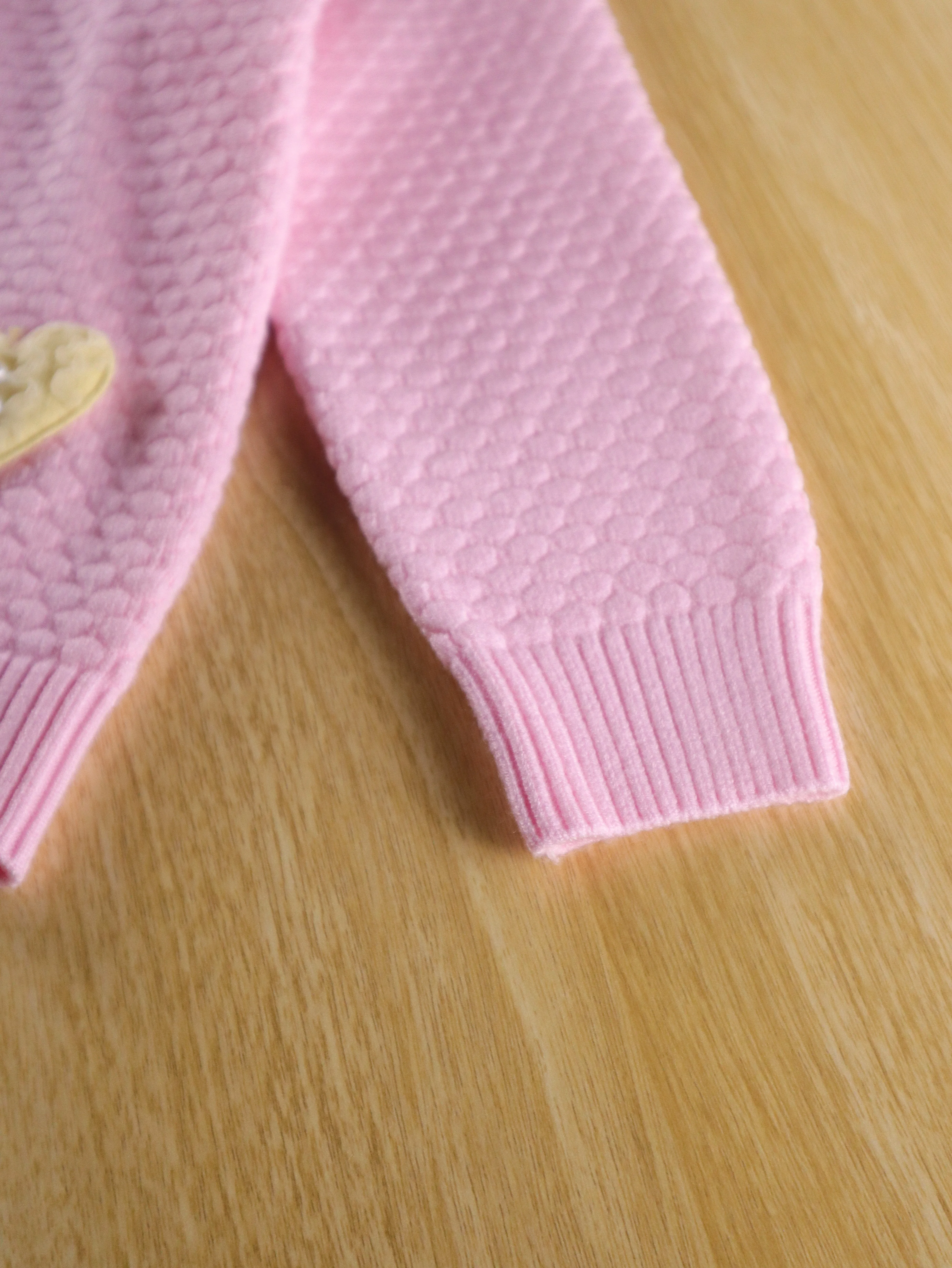 여아용 따뜻한 캐주얼 긴팔 V넥 꽃 장식 니트 가디건 스웨터, 가을 및 겨울,  의류