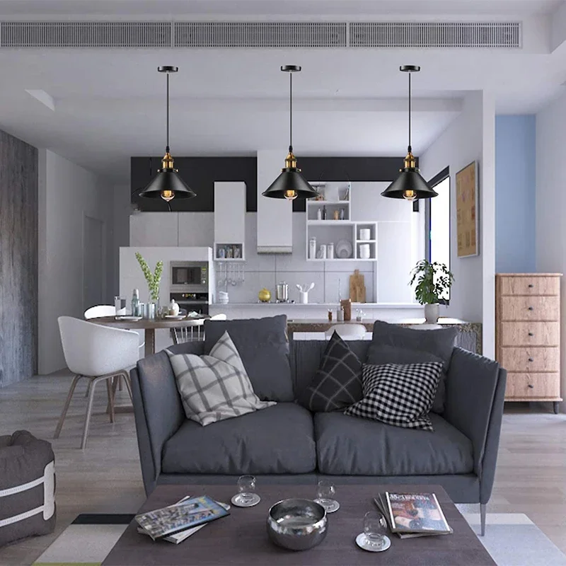 Vintage Pendant Light Loft Retro Chandelier Pendant Lamp E27 Base Industrial Hanging light Edison Home Lighting Living Room Pendant Lights Pendant Lamp Chandelier Lighting Vintage Pendant Lights