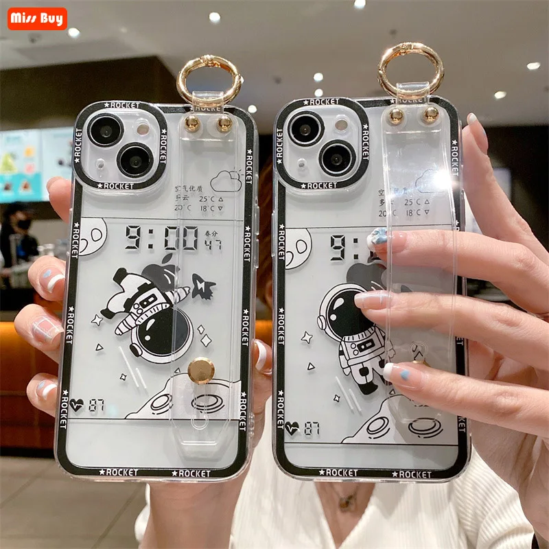 

Cartoom Astronaut Transparent Clear Soft Silicone Waistband Case for Huawei Honor Play 6T Pro 5T Play 3 Magic 4 3 Pro 5G Cover