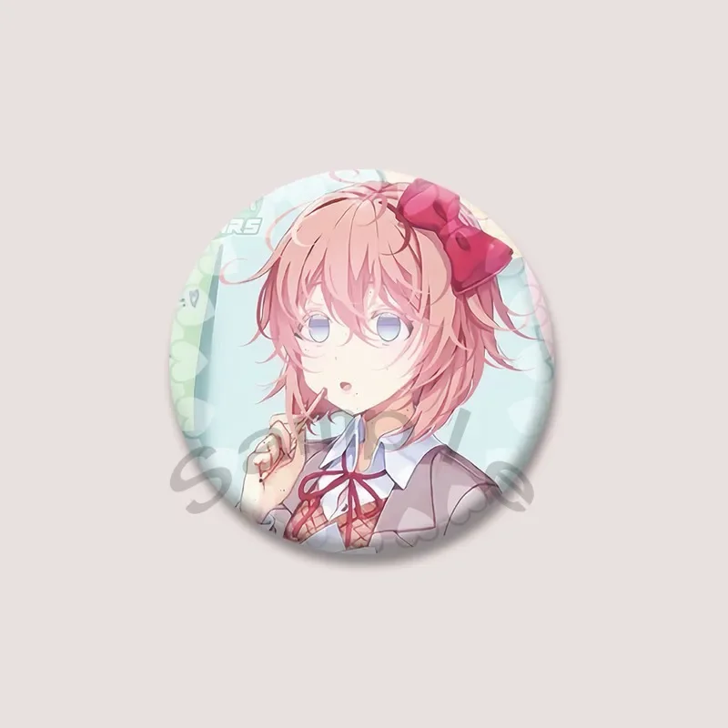 Spiel Doki Doki Literature Club Button Pins Cartoon Natsuki Monika Runde Brosche Rucksack Hut Abzeichen Zubehör Fans Schmuck Geschenk – Detail 13