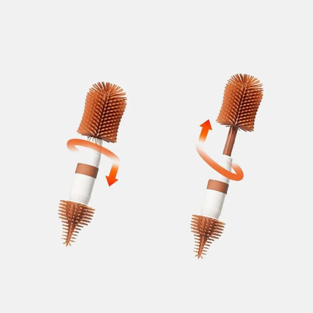 Portable Bottle Cleaning Brush Set Travel Size Soft Bristles Milk Bottle Brush Kit BPA-Free Compact Nipple Straw Cleaner Kit