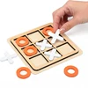 Parent-Child Interaction Wooden Board Game XO Tic Tac Toe Chess Funny Developing Intelligent Educational Toy Puzzles 4
