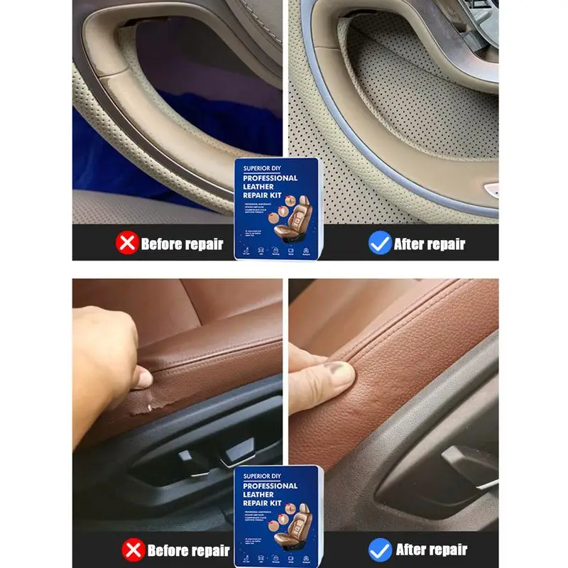 50ml Liquid Rubber Paint For Car Leather Repair Gel Car Seat Leather  Refurbish Repair Sofa Shoe Coats Holes Scratch Restoration