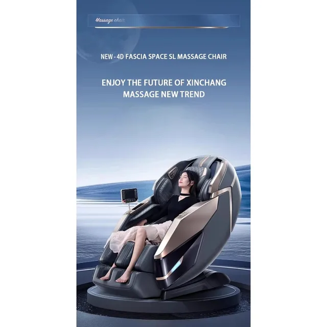 Alternative view of Electric Massage Chair Foot Roller Massage Lounge Chair Full Body Zero Gravity Stretching 4D Massage Chair 2025
