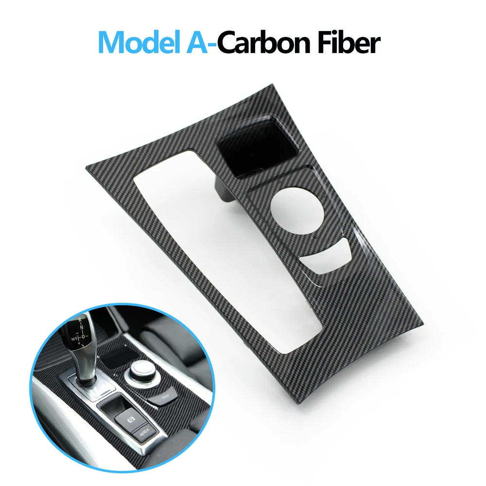 Gear Panel, Car Gear Box Panel Cover Trim, Carbon Fiber Style Center Console Gear