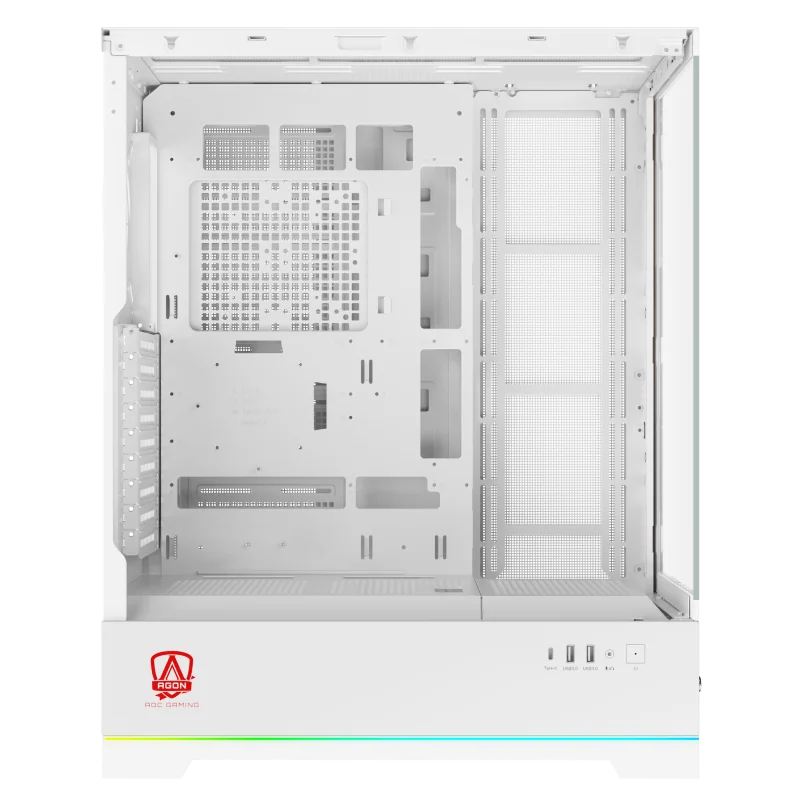 AOC ACG880W EATX Gaming PC Case Desktop 270 &deg; Digital Display Sea View Room Support Dual Graphics Card 480 Water Cooling