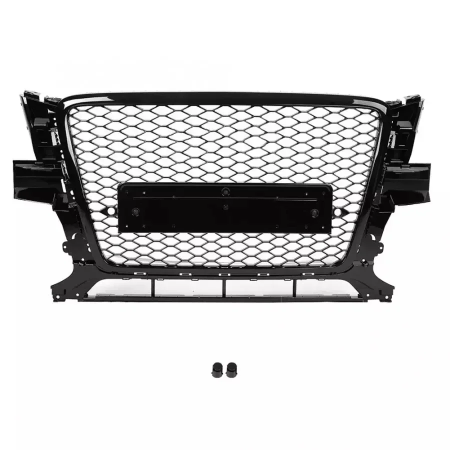 

For RSQ5 Style Front Sport Hex Mesh Honeycomb Hood Grill Black Fit For Audi Q5 8R 2009- 2012 Auto Accessories Without Emblem