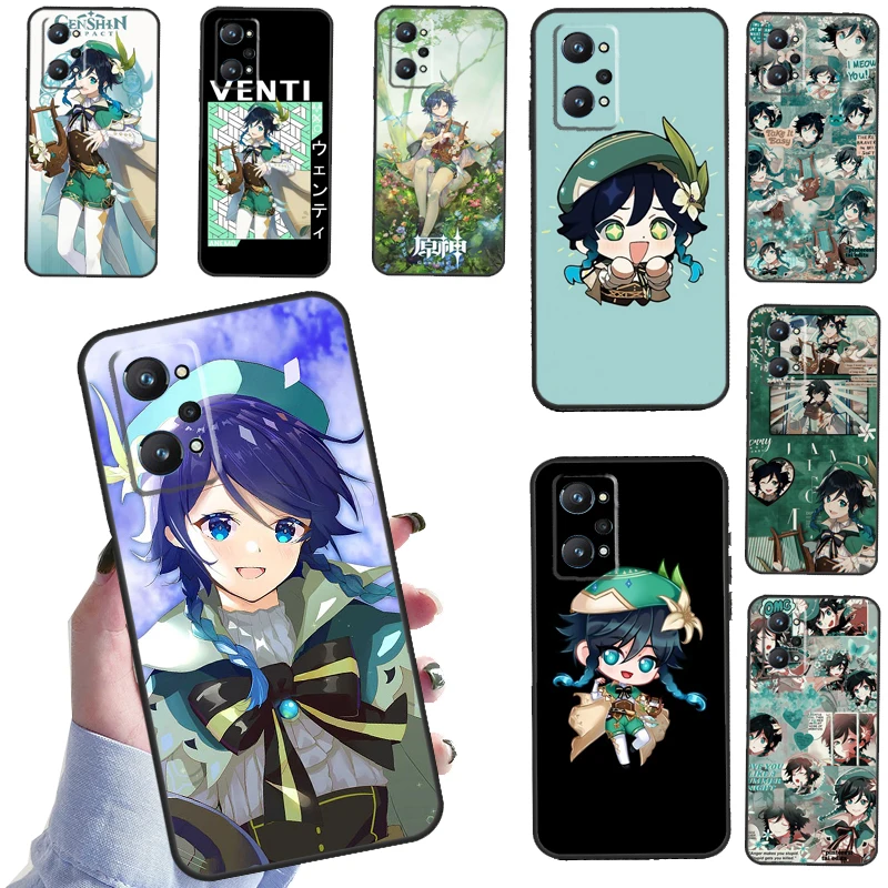 Gioco Genshin Impact Venti Custodia Carina Per Realme C3 C11 C15 C21 Gt Master Gt Neo2 8 Pro 8I Oneplus 9 Pro 8T 9R Nord2 Cover