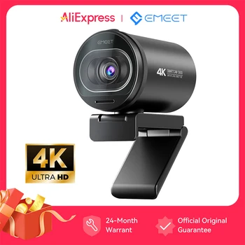 Webcam 4K Streaming Web Camera 1080P 60FPS USB Camera EMEET S600 Autofocus Living Stream Camera With Mics for Tiktok/YouTube 1