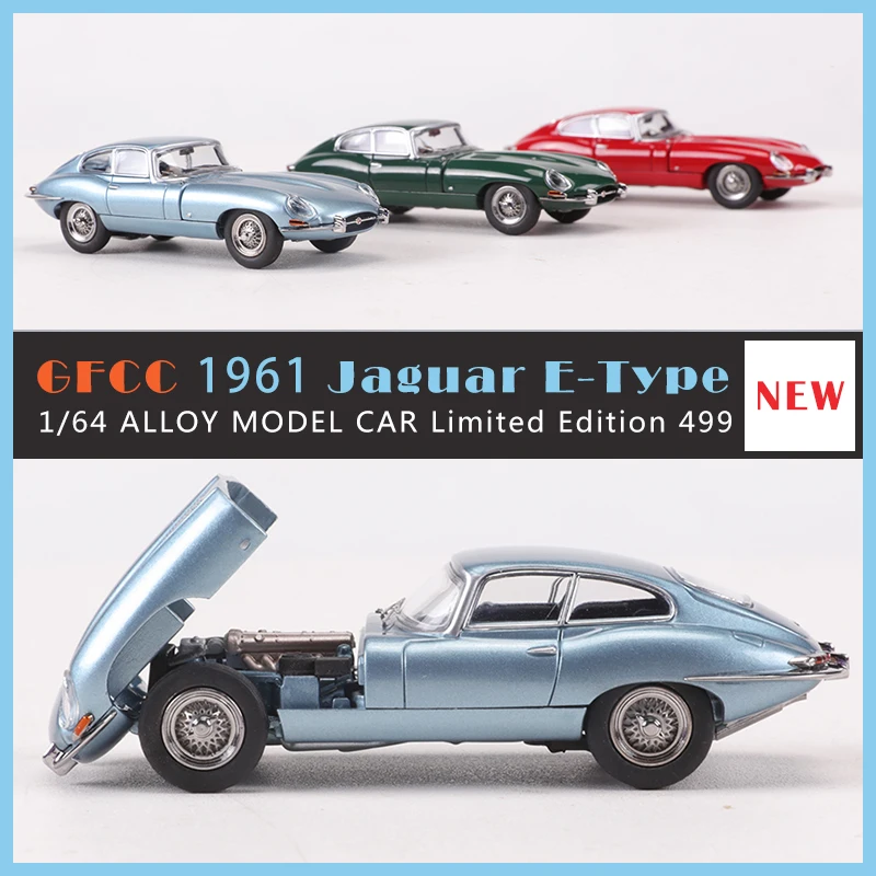 Modellino Auto Jaguar E-Type Del 1961 In Pressofuso GFCC Scala 1:64 - Nuovo In Scatola