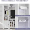 4 Piece Wall Unit TV Stand with Bookshelf,TV Console Table Media Entertainment Center, Living Room Wine Cabinet Display Cabinet 5