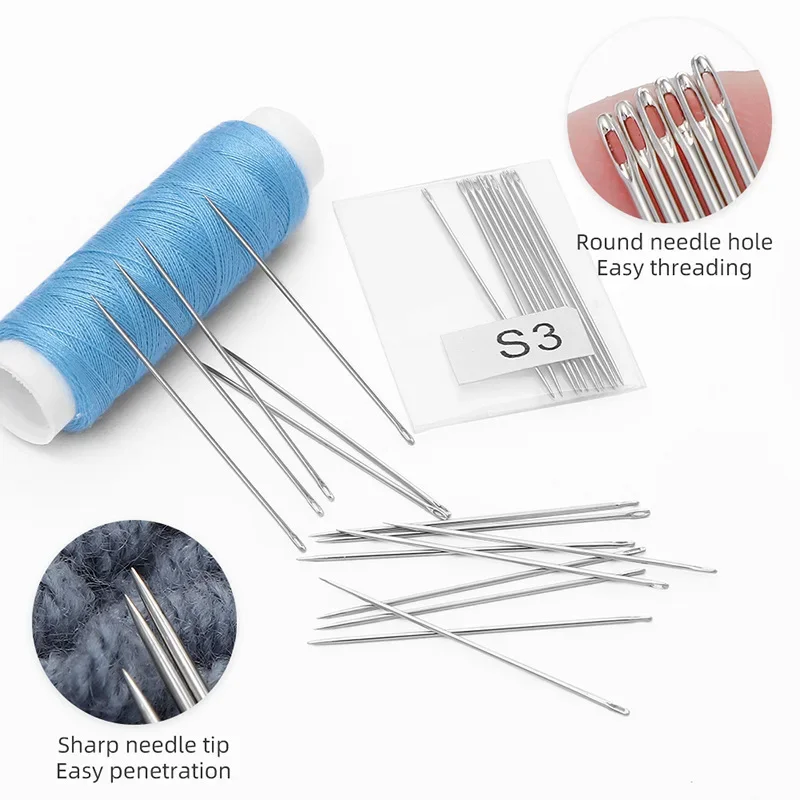 Sewing Needles Sewing Knitting Tools 25Pcs Multi-size Small Eye Hand Sewing Needle Home Sewing Nickel-plated Steel Needle Cross-stitch Hand Embroidery Clothes