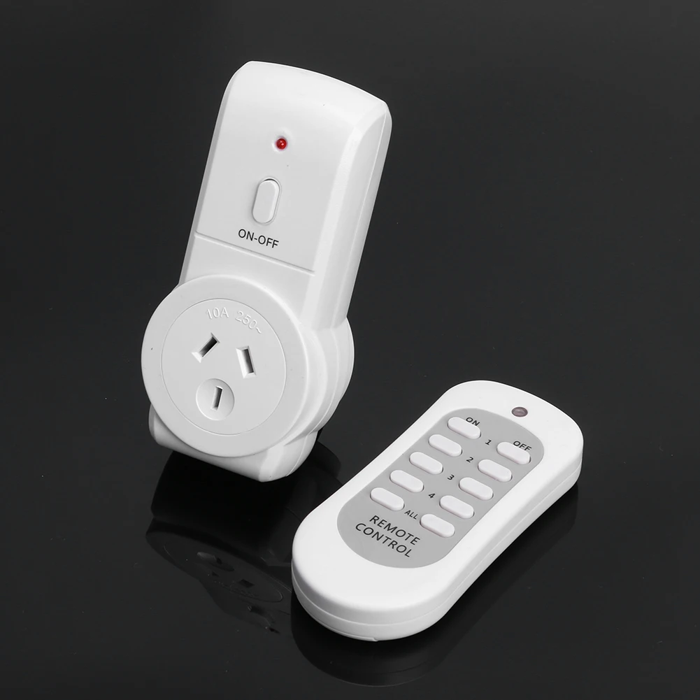 Smart Power Plug Plug Au Socket 433.92Mhz Wireless Remote Control 10A Contact On/Off Light Switch socket smart plug smart plug outlet