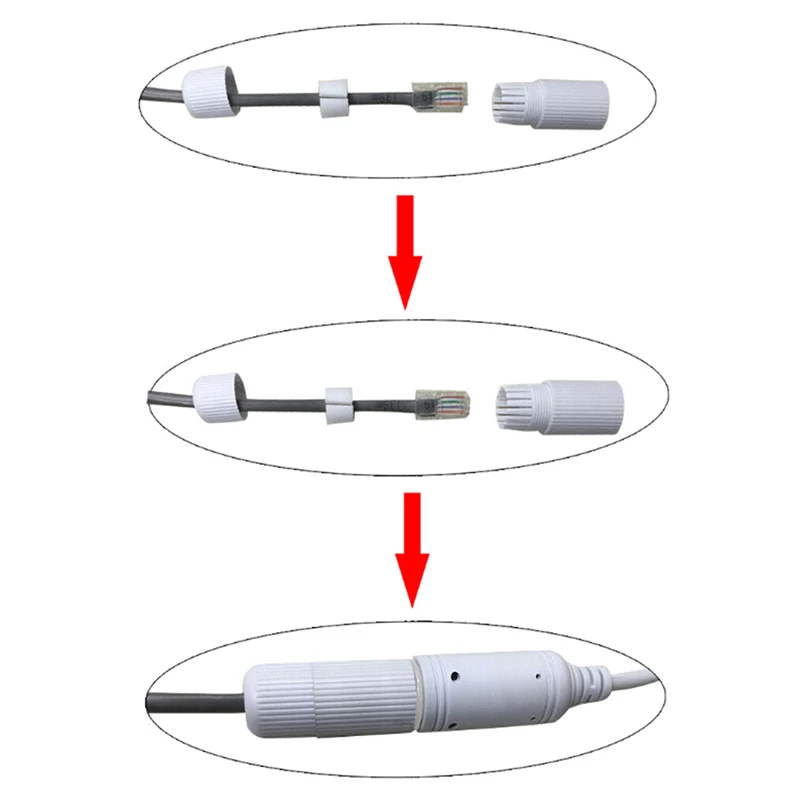 야외 네트워크 카메라 피그테일 케이블용 RJ45 방수 커넥터 캡 커버
