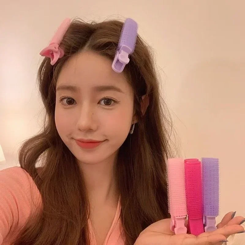 Hair Root Fluffy Hair Clip Lazy Top Clip Bangs Styling Pro Curling Barrel Portable Korean Style Accessories 2pcs