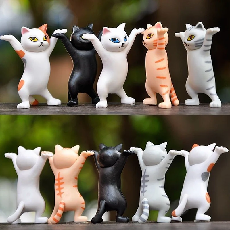 

1 шт. Танцующая кошка, фигурка, украшение, анимационная модель кошки, модная игрушка, очаровательная Кошка, Капсульная игрушка, кукла, украшение торта