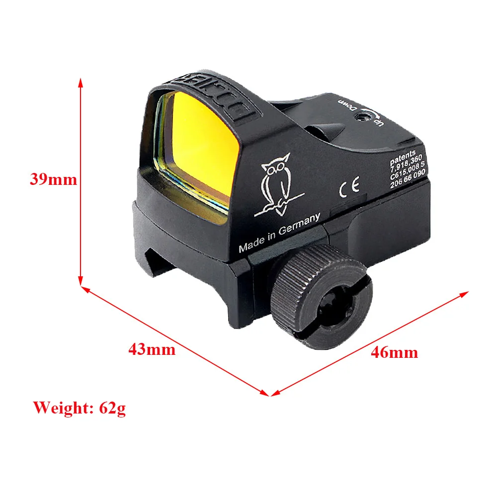 tactical docter vista compacto moa red dot scope brilho automático mini docter iii reflexo vista para caça rifle airsoft