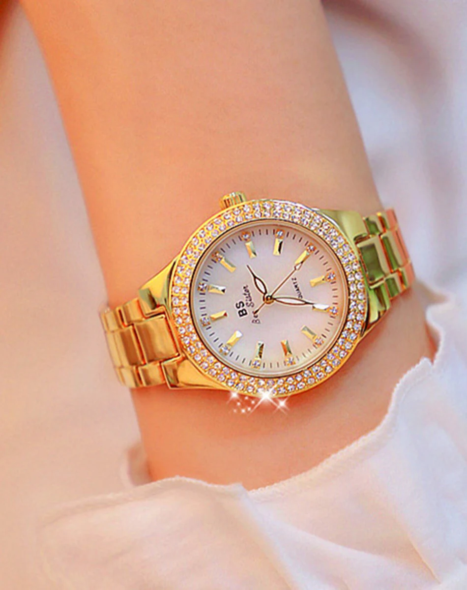 Original Marke frauen Uhren Mode Diamant Quarzuhr Luxus Klassische Edelstahl Armband Armbanduhr Famale Heißer Verkauf – Detail 15