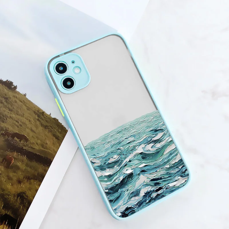 Ocean Waves Watercolor Shockproof Phone Case