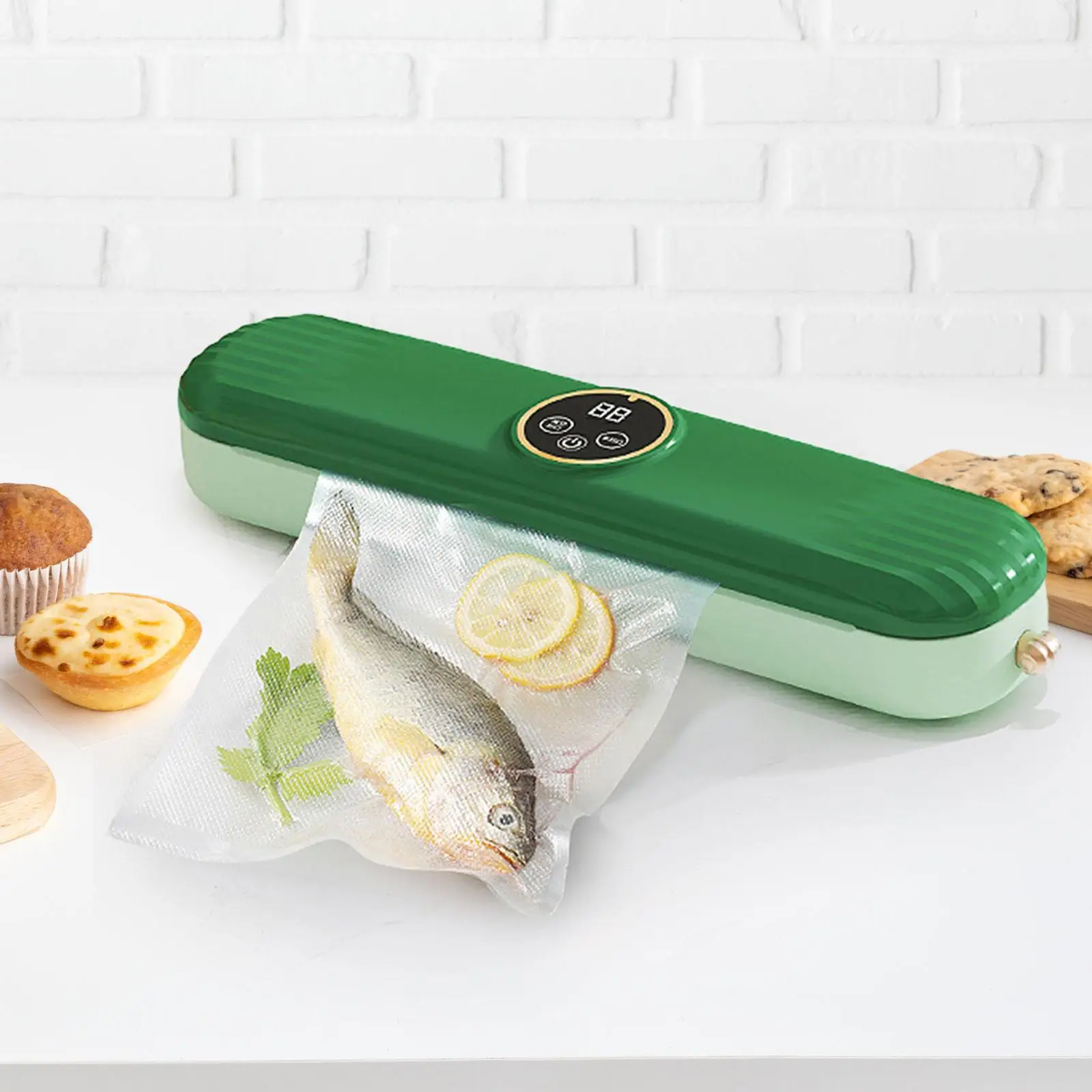 

Vacuum Sealer Machine Portable Compact Design Multi Purpose Vacuum Preservation Machine for Bread Nuts Snacks Vegetables Seafood