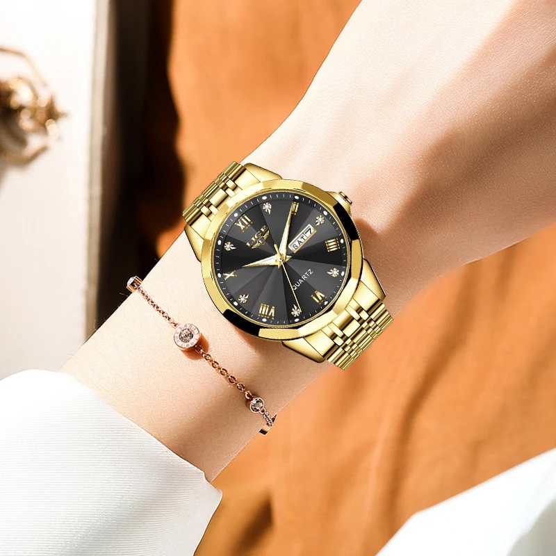 LIGE New Waterproof Watch For Women Top Brand Luxury Women Watch Fashion Military Sports Quartz Chronograph Relogios Feminino