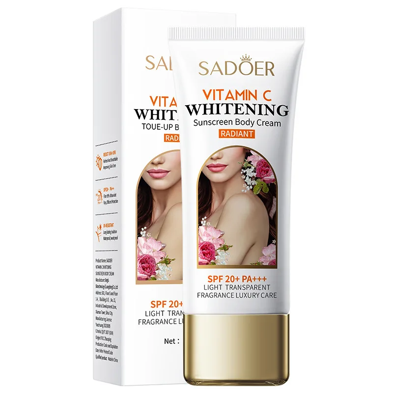 Vitamin C Body Plain Cream Sunscreen Whitening Body Lotion Red Pomegranate Isolation and Protection Spray