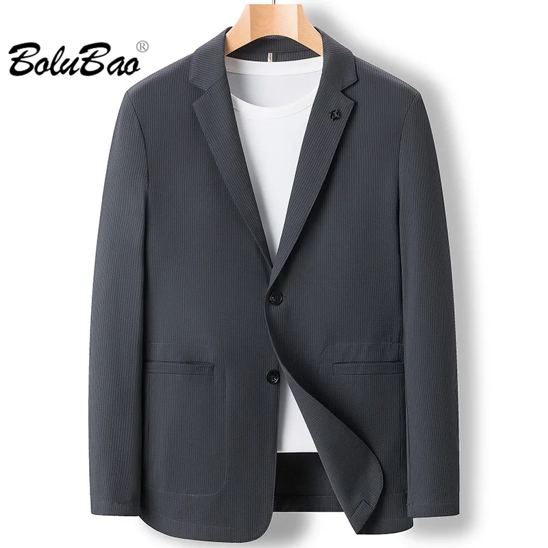 

BOLUBAO 2023 Outdoor Leisure Blazers Suit For Men Fashion Slim-Fit Business Coat High Quality Design Selling Blazers Suit Men