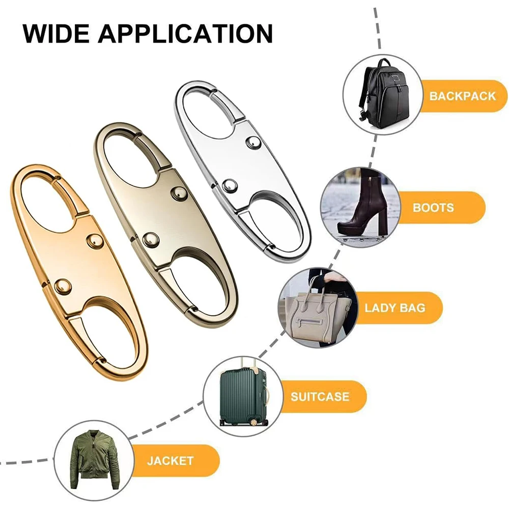 Detachable Zipper Pull Replacement Zipper Accs Slider Pull Tab For Suitcase Backpacks Jacket Clothing Sewing Tool 6 PCS