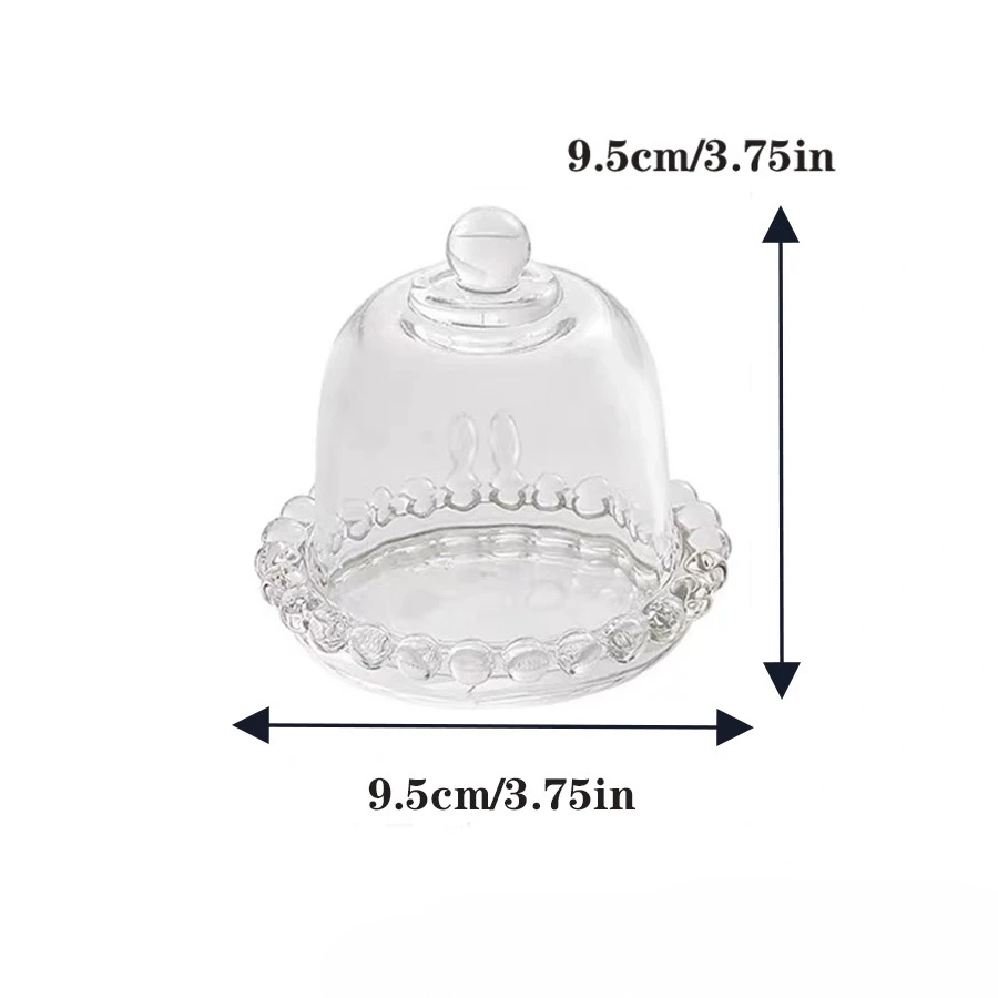 Transparent Crystal Glass Food Preservation Cover Micro Landscape Dust Cover Aromatherapy Candle Bell Jar Cake Dessert