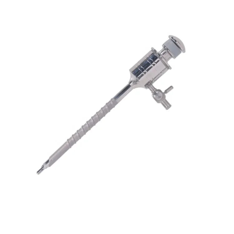 

5mm Surgical laparoscopic instruments stainless steel autoclavable reusable blade safety protect auto shield trocar with screw