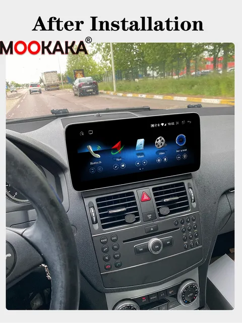 Monitor de pantalla para Android de 10,25 pulgadas HD1920 4G LTE  reproductor multimedia de navegación GPS para Mercedes Benz C180 C200 C280  C300 C350