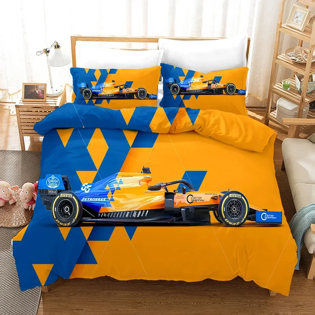 Red Racing Car 3D Kids Boy Bedding Set F1 Game Racer Printing Duvet Cover 2/3pcs Bedclothes with Pillowcase Twin Full Bedspread 6