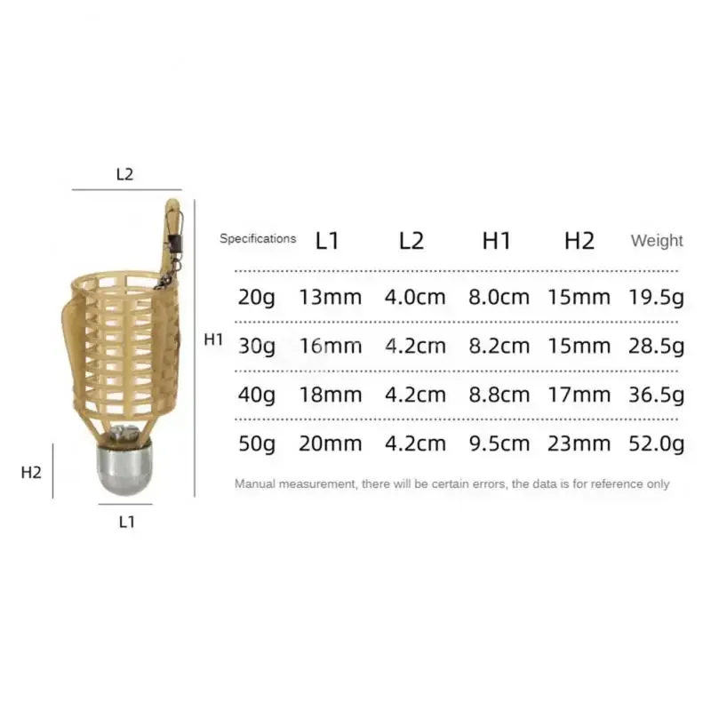 1Pcs Carp Fishing Bait 20/30g Feeder Lure Holder Trap Fishing Cage Basket Cage Basket Feeder Fish Finder