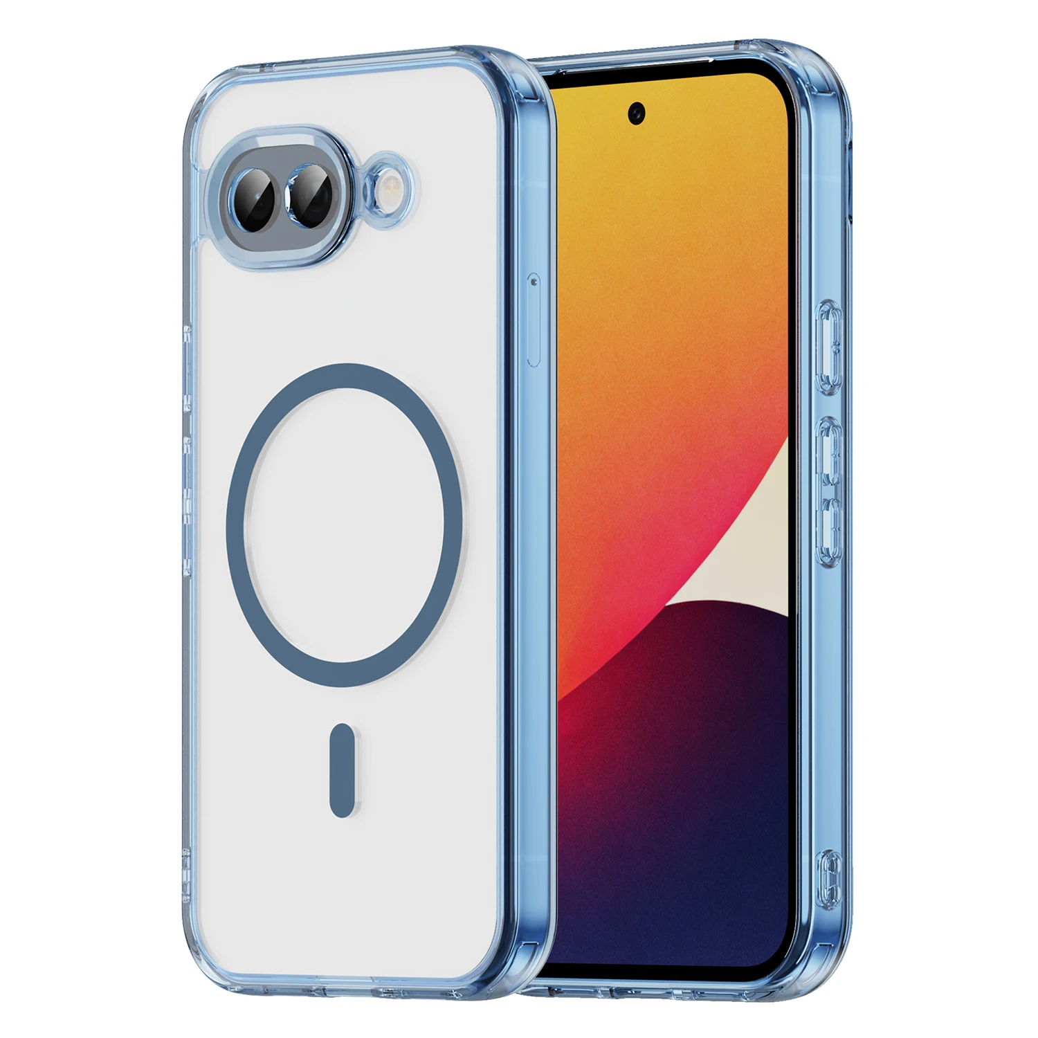 Luxury Transparent Colorful Phone Case with Magsafe and Anti-drop Lens Protection