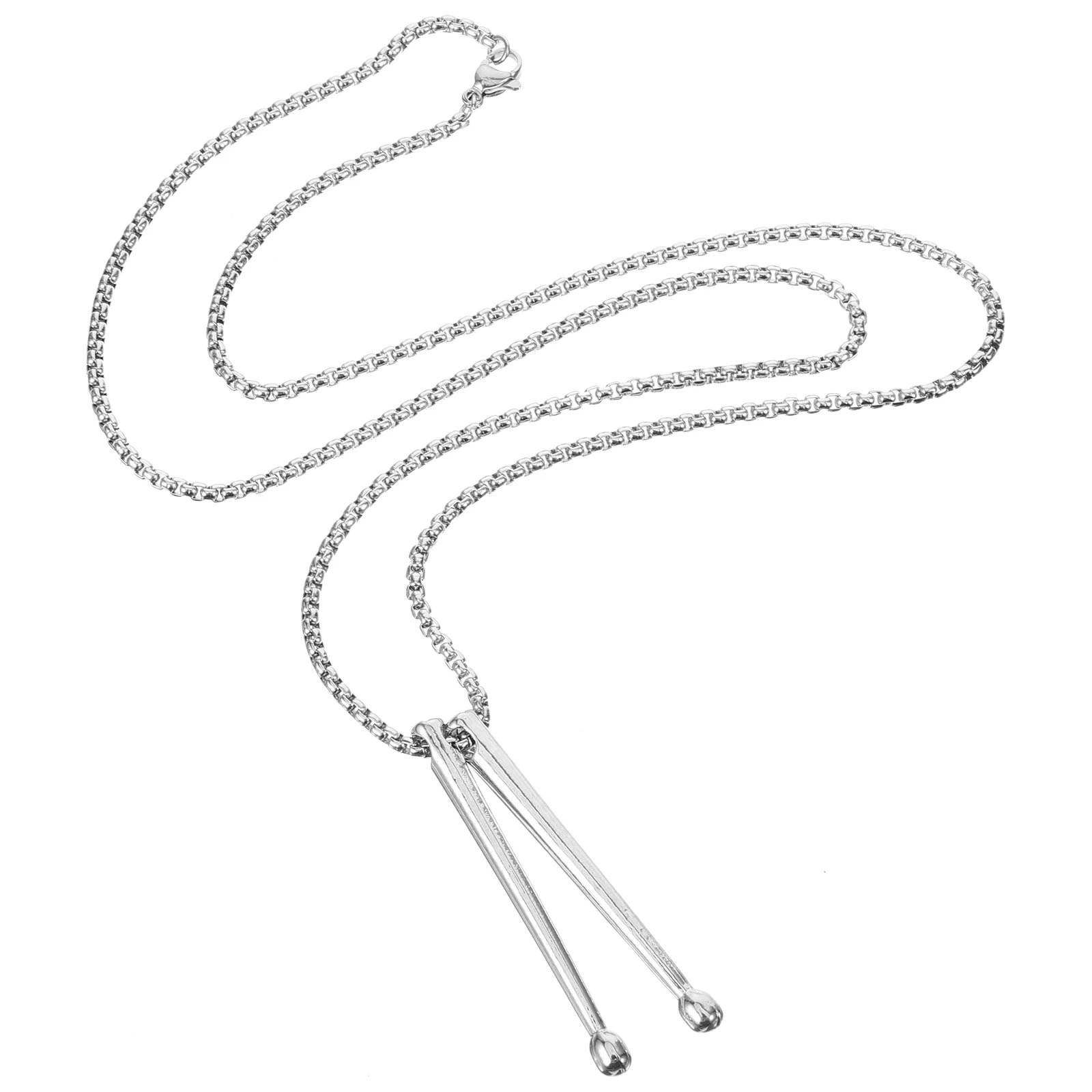 Vaguelly Pendente Batterista 2 pezzi Drum Set Collana Moda Pendente Collana Tamburo Set Catena da Collo Rock Gioielli Rock Gifts per Amanti del Tamburo Musicale Donne Uomini, 32x2,2 cm, N/A