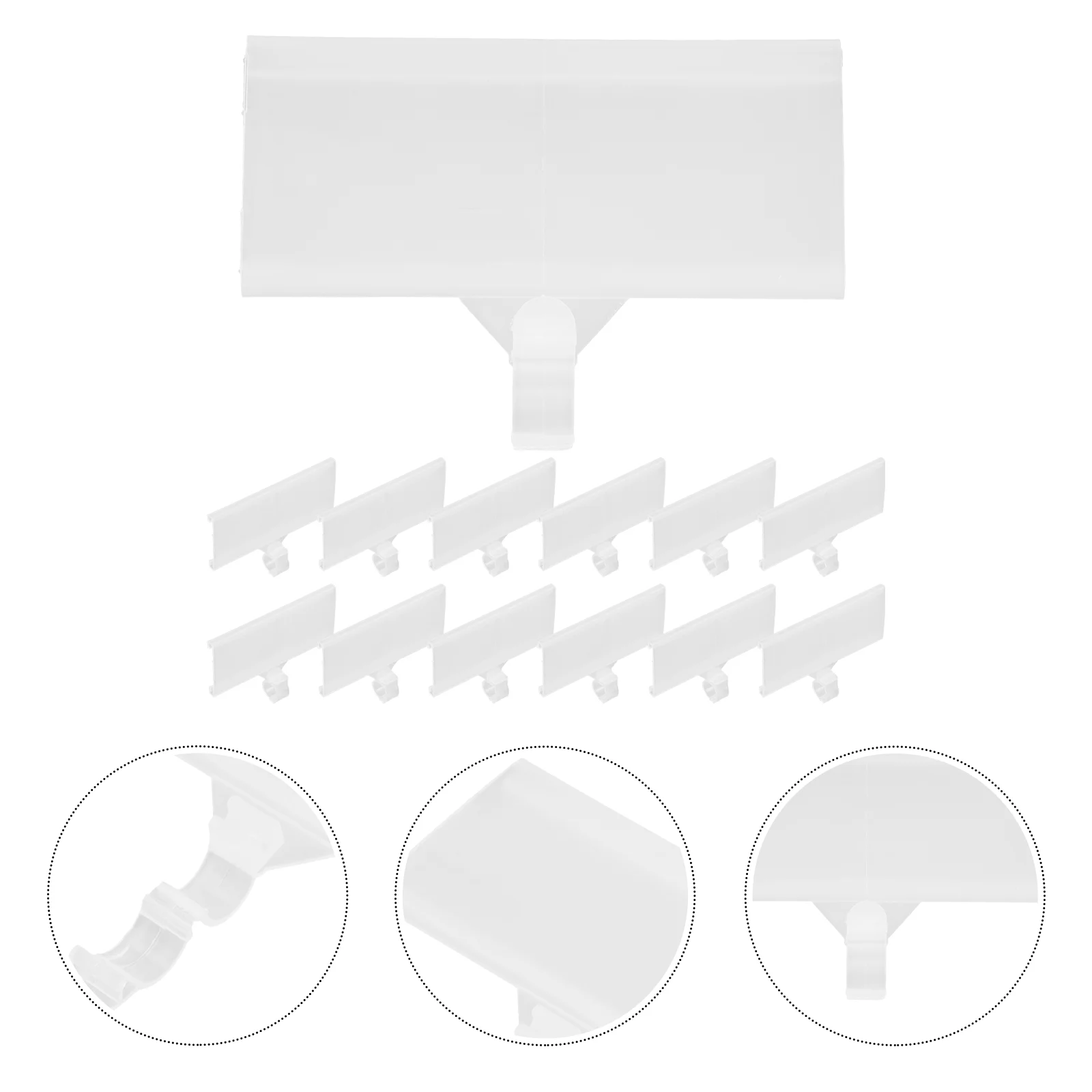 

20pcs Wire Shelf Price Label Holder Retail Price Display Holder Storage Bins Basket Labels