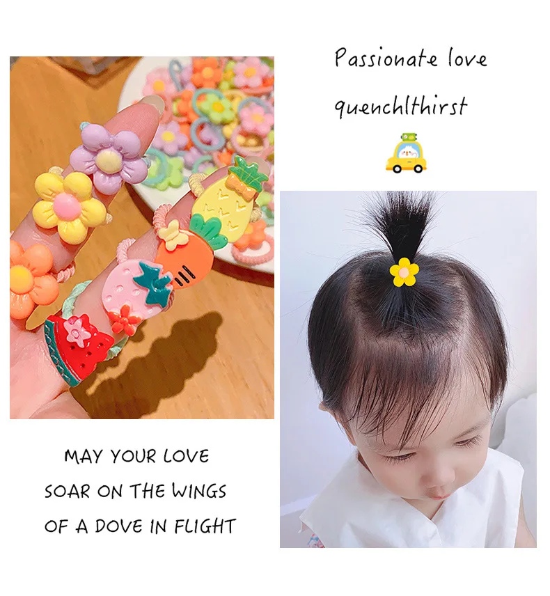 50 teile/satz Daumen Haar Reifen verletzt nicht Haar kleine Kopf bedeckung Kinder Gummiband Mädchen Baby Krawatte Seil hohe Elastizität Stirnband – Detail 5